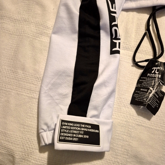 Pidogym Limited Edition white with black accents men's XL slim fit jogging pants - Picture 7 of 16